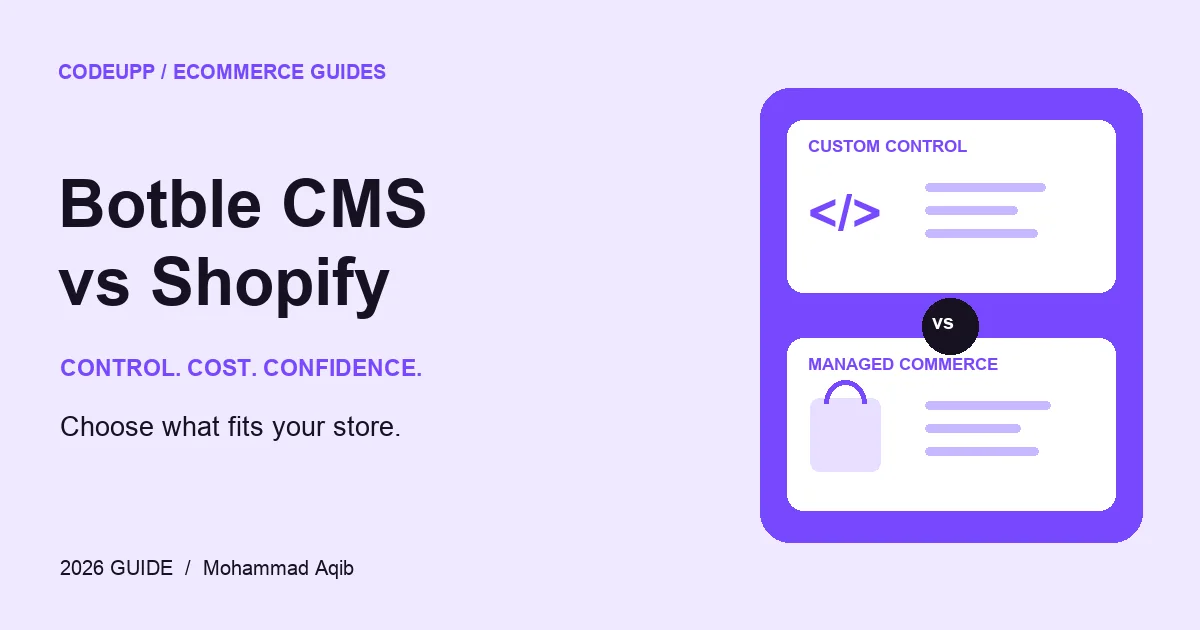 Botble CMS versus Shopify: custom control and managed commerce comparison