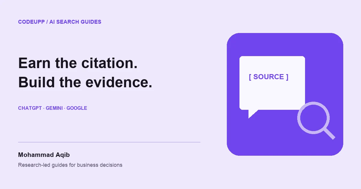 How to Get Your Website Cited by ChatGPT, Gemini and Google AI Overviews: A Practical GEO Guide — illustrated CodeUpp guide