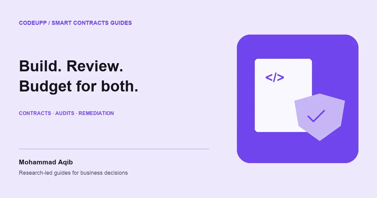 How Much Does a Smart Contract Audit and Development Cost in 2026? — illustrated CodeUpp guide