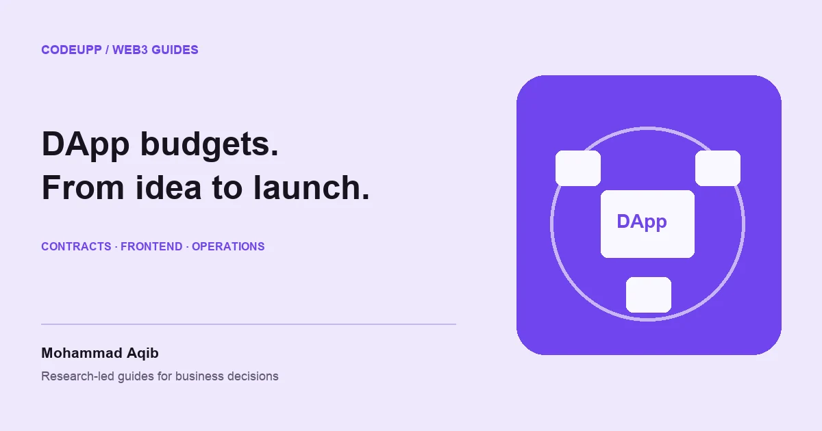 Web3 and DApp Development Cost in 2026: What Startups in the UAE, USA and Europe Should Budget — illustrated CodeUpp guide