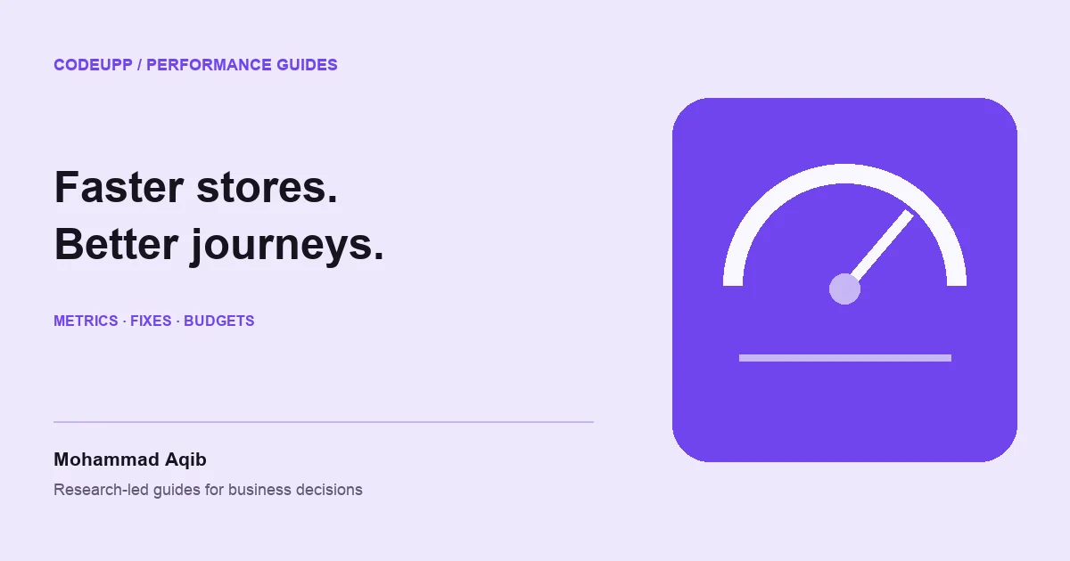 Website Speed and Core Web Vitals for Online Stores: Benchmarks, Fixes and Costs (2026 Guide) — illustrated CodeUpp guide